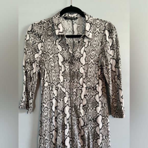 ZARA SNAKE PRINT MAXI DRESS SMALL - Picture 5 of 6